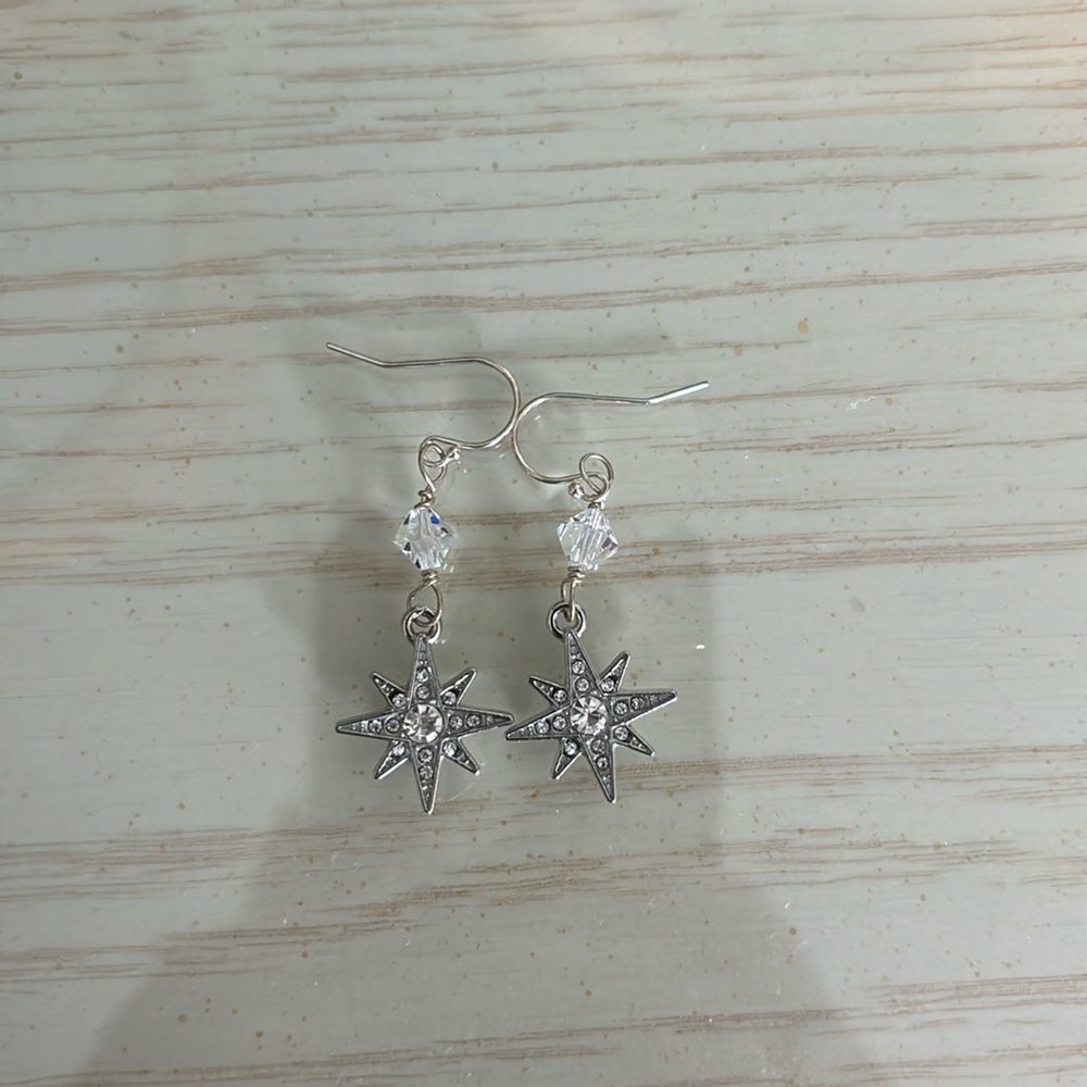 NEW Silver Star Earrings